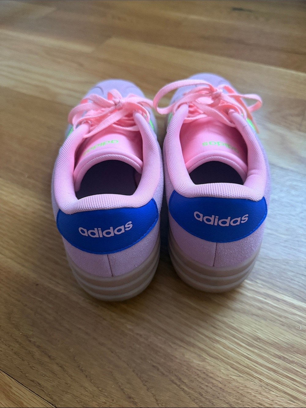 adidas Pink & Neon Green Women's Sneakers - Picture 4 of 7